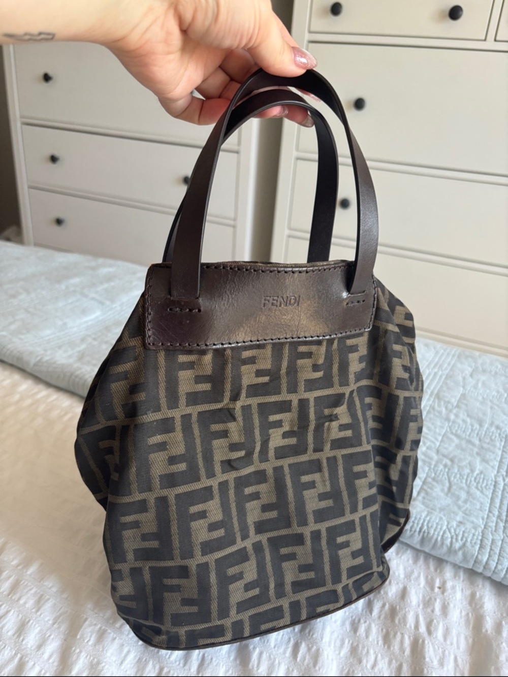 Fendi Zucca Mini Tote foldable